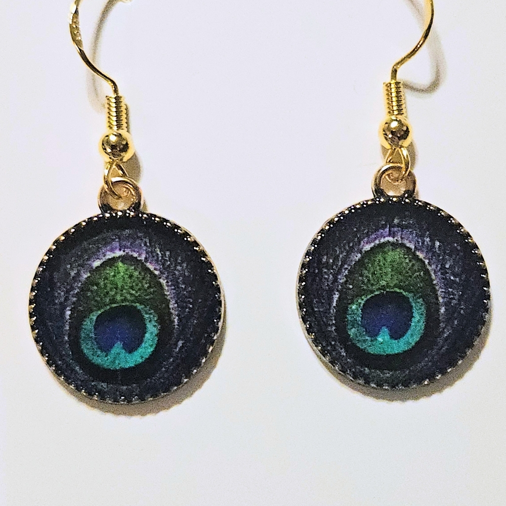 Peacock Feather Earrings